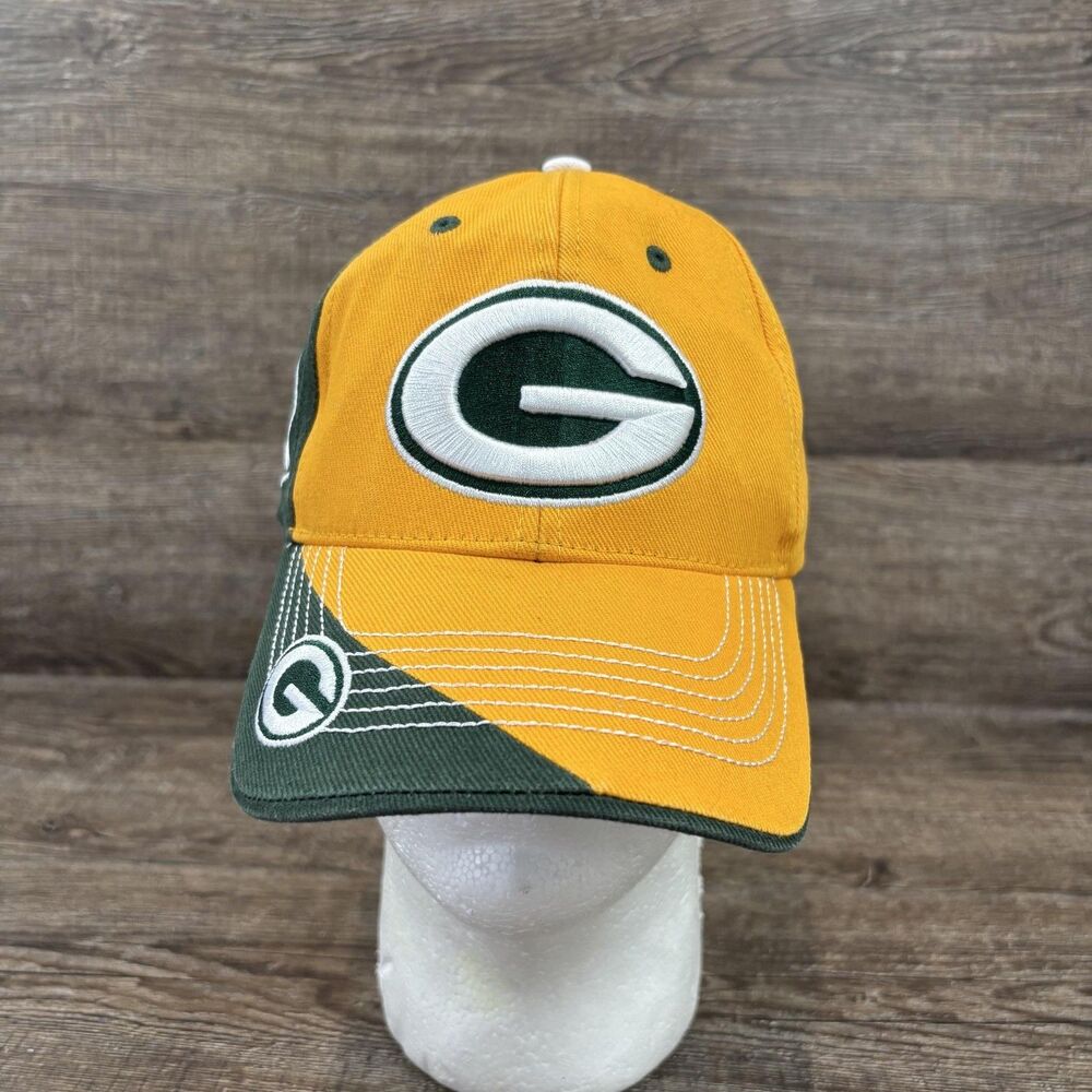 Green Bay Packers Strap Back Hat Mens One Size Gold NFL Football Team Apparel
